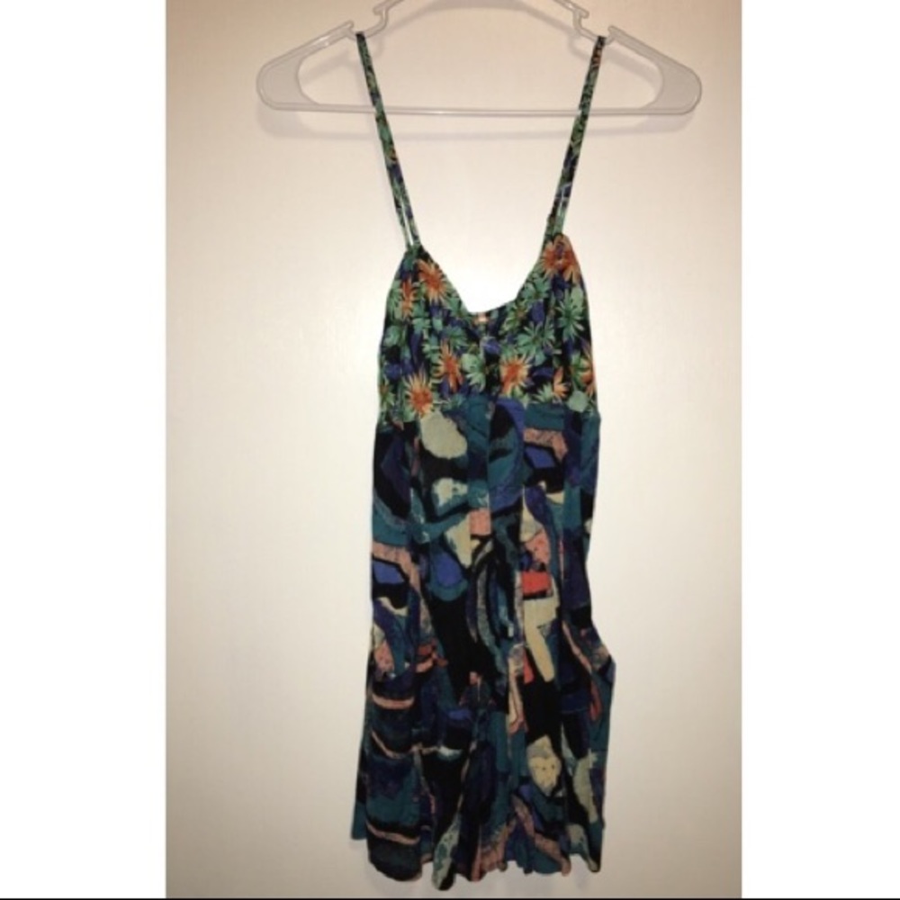Free People bow floral romper